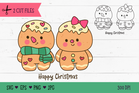 Bringing Festive Joy to Life with Christmas Gingerbread SVG Kawaii Clipart