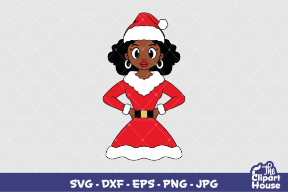 Christmas Cartoony Afro Woman: A Versatile Digital Asset for Creators