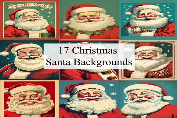 Christmas Santa Backgrounds for Creative Projects