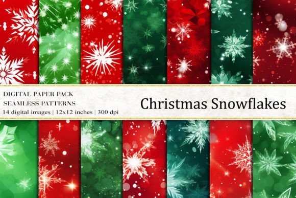 Christmas Snowflakes Digital Papers: Elevating Holiday Creativity with Professional-Grade Assets