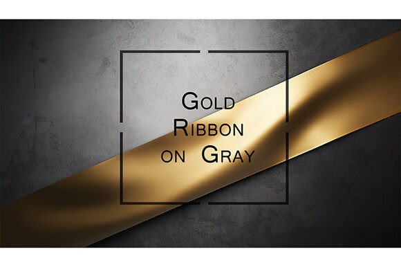 Gold Ribbon on Gray: A Versatile Visual Element for Modern Projects