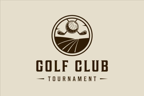 Golf Course Logo Vector Vintage Design