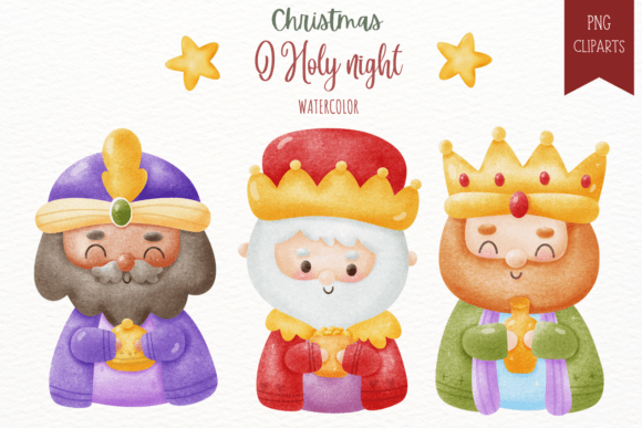 Three Wisemen Watercolor Christmas Night: Integrating Artistic Assets into Professional Creative Workflows