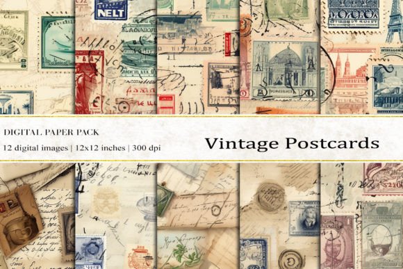 Transform Your Creative Projects with Vintage Postcards Digital Papers