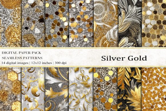Transform Your Projects with Silver Gold Digital Papers