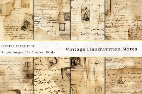Unlocking Creativity with Vintage Handwritten Notes Digital Papers: A Complete Guide to the 8-Piece Collection
