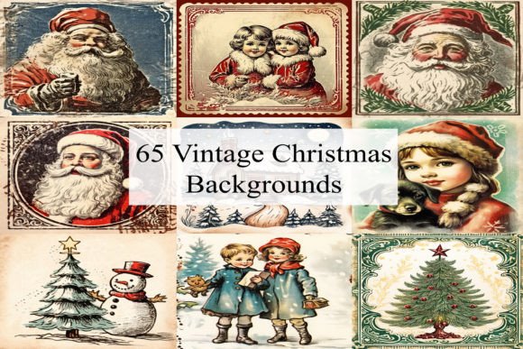 Vintage Christmas Backgrounds for Creative Projects