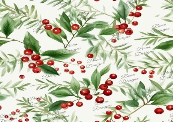 Watercolor Christmas Seamless Pattern for Creative Projects