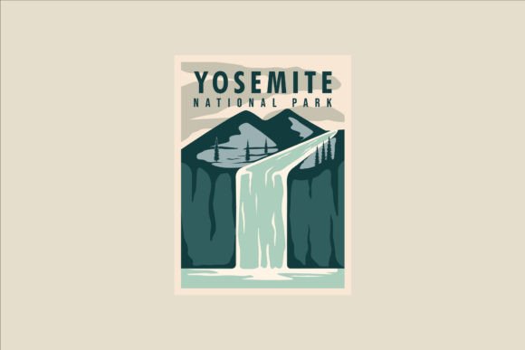 Yosemite National Park Poster Vector for Designers